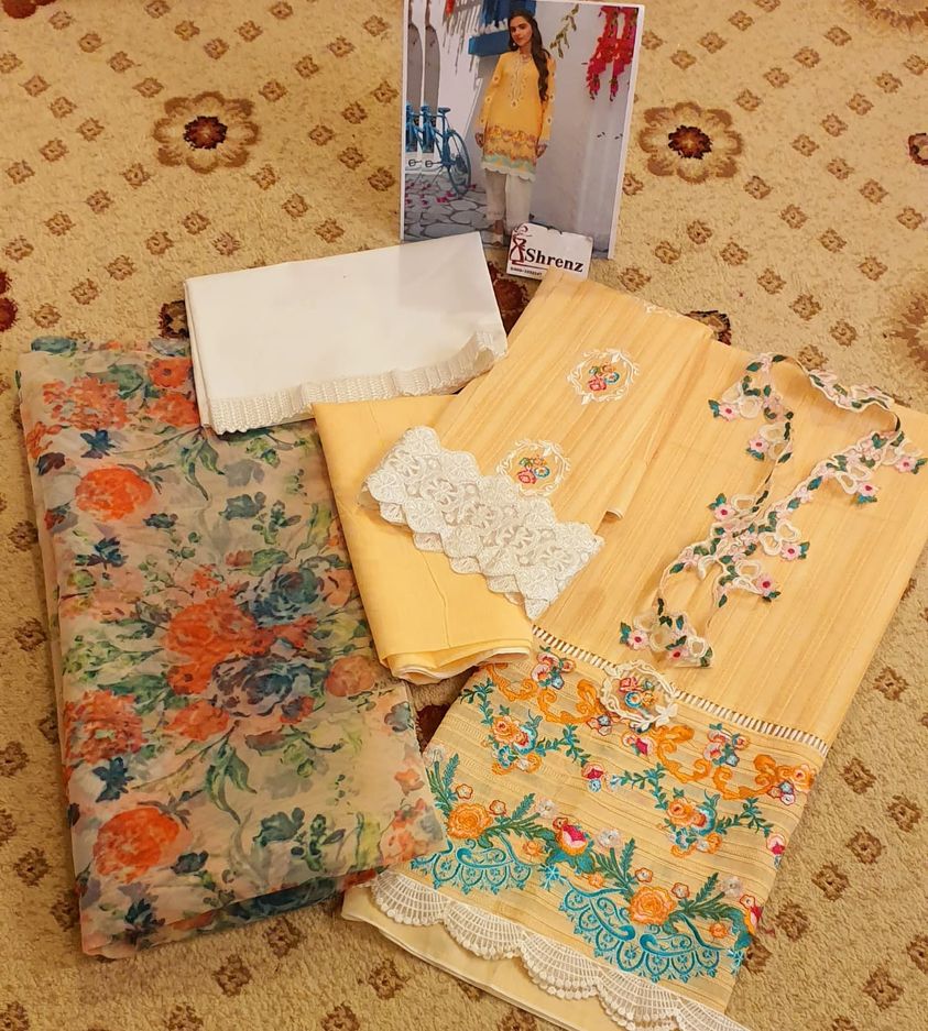 Ammara Khan Yellow Formal Paper Cotton Replica