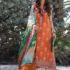 Farah Talib Orange Luxury Lawn Collection Replica