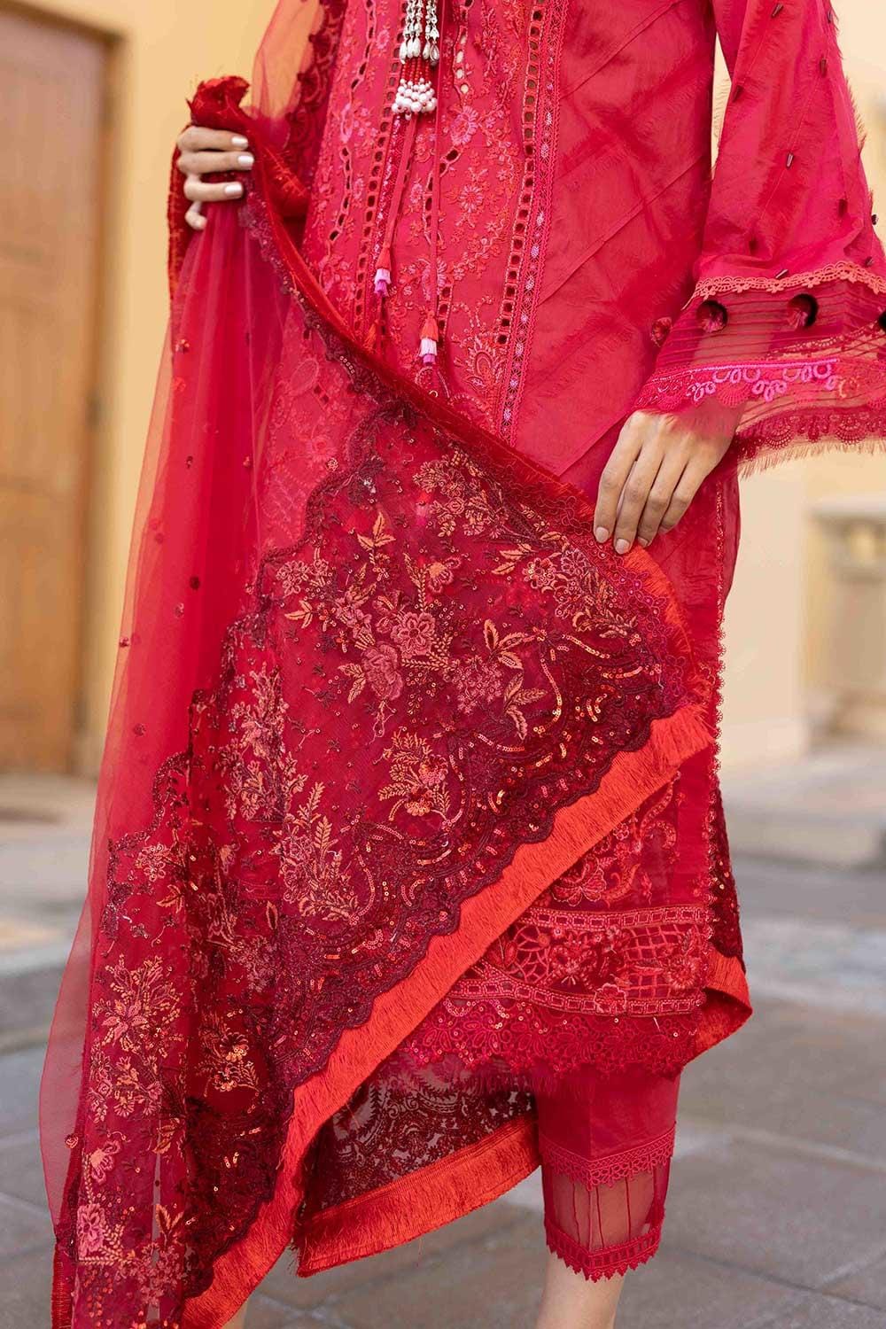Sobia Nazir Red Luxury Lawn Collection Replica