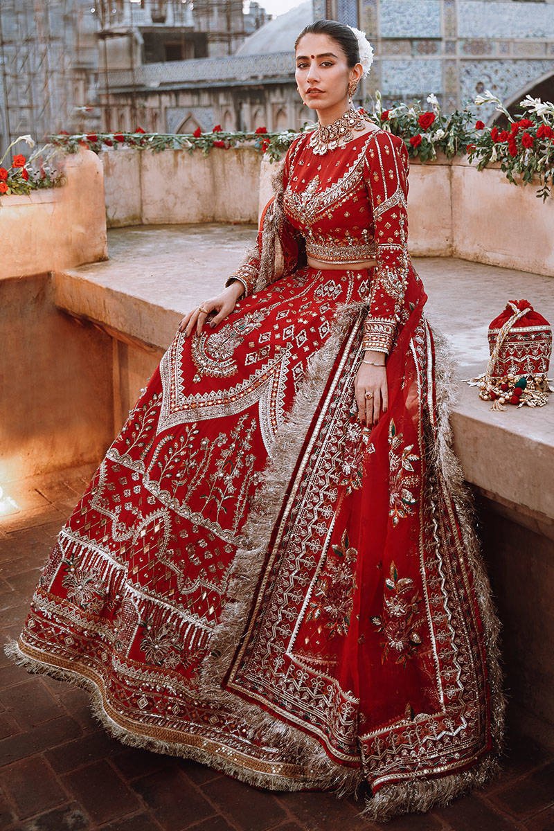 Zarlish By Mohsin Naveed Ranjha Red Bridal Collection Replica