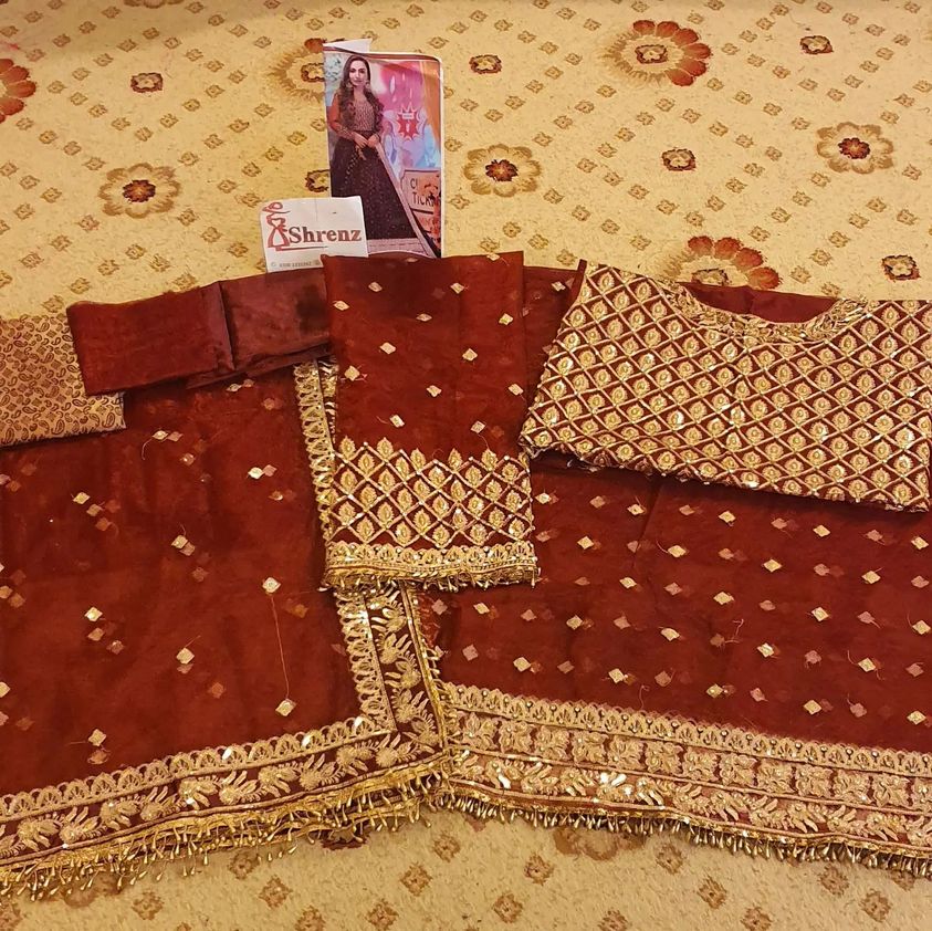 Kashee Maroon Bridal Collection Net Replica