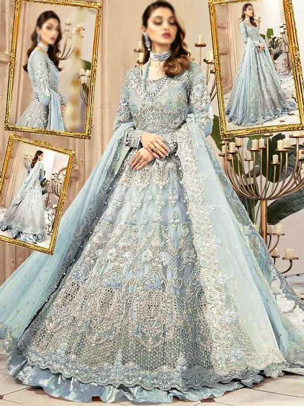 Maria B Blue Bridal Collection Replica