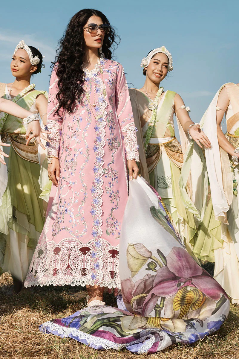Mushq Pink Luxury Lawn Collection Replica