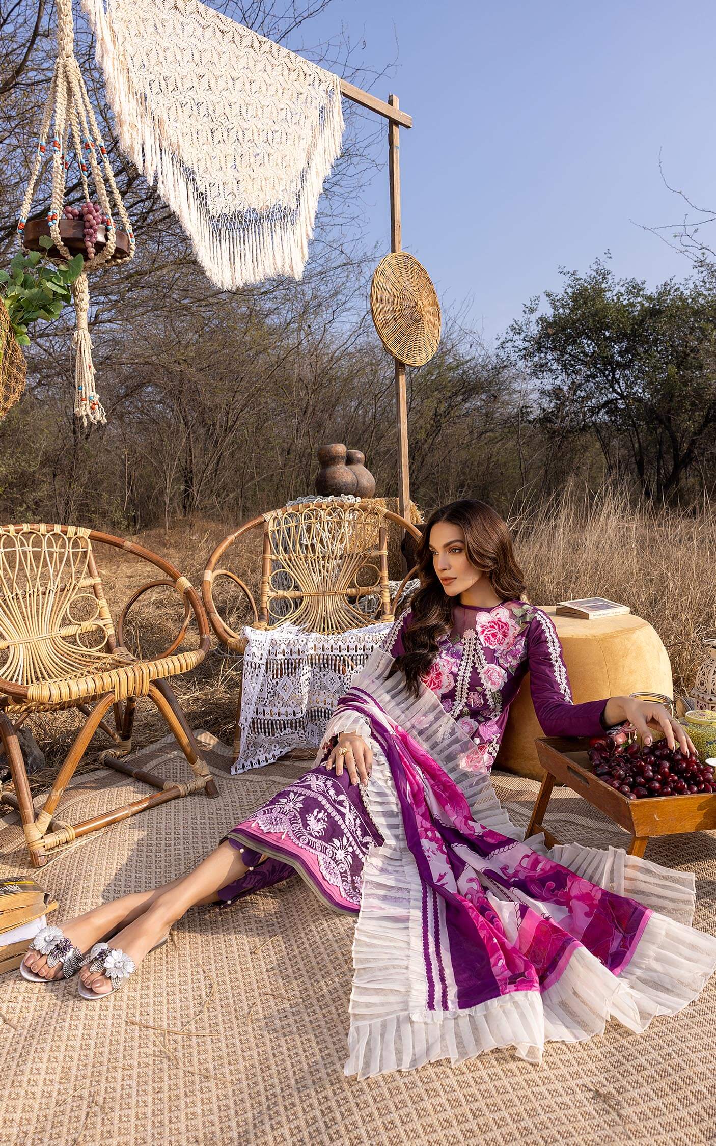 Asifa & Nabeel Purple Luxury Lawn Collection Replica