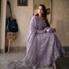 Asim Jofa Purple Bridal Collection Chiffon Replica
