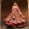 Hussain Rehar Orange Bridal Collection Organza Maxi Replica