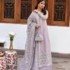 Faiza Saqlain Purple Net Formal Collection Replica