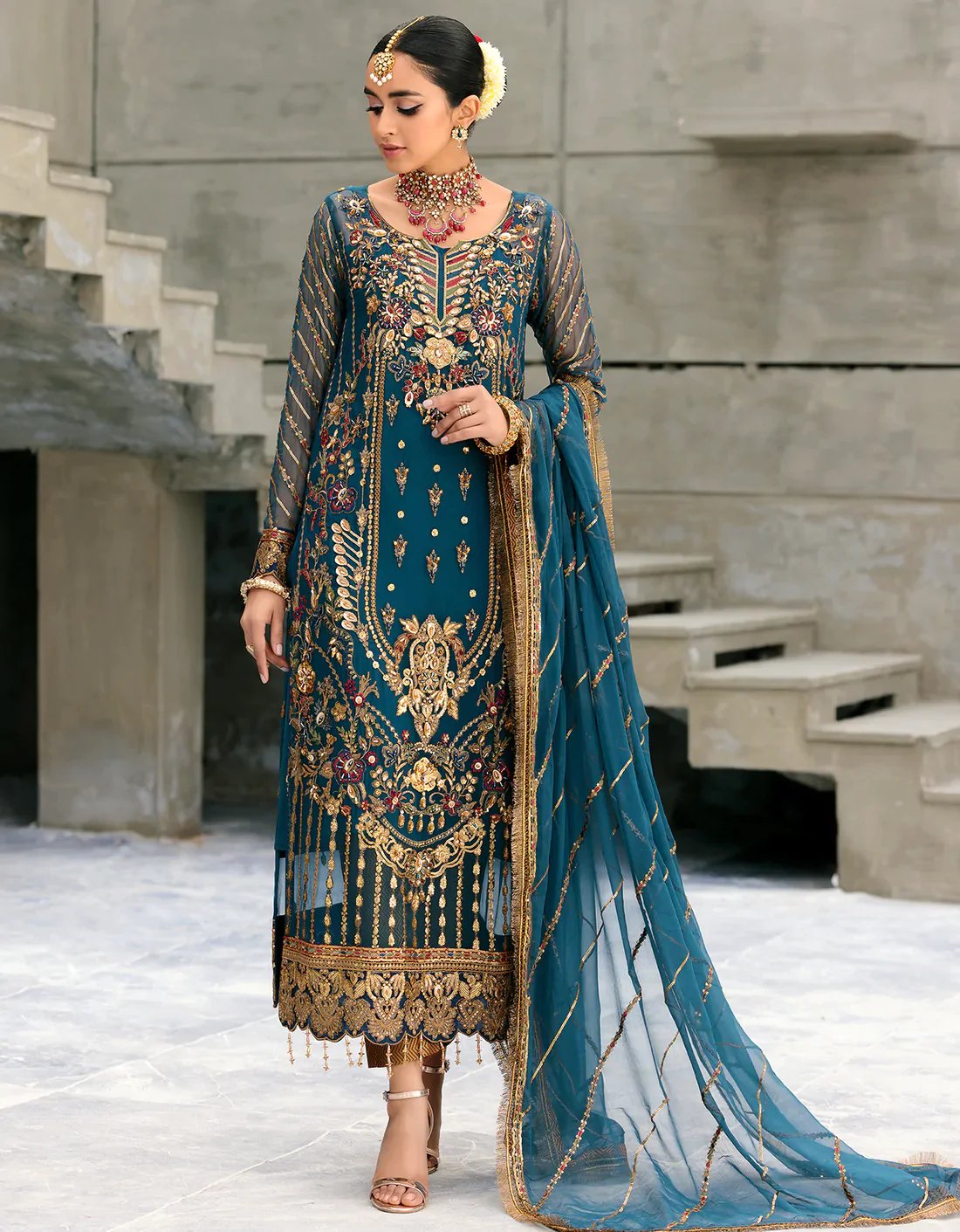 Emaan Adeel Belle Robe Formal Collection Chiffon Replica