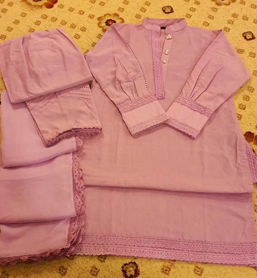 Shrenz Purple Stitched Karandi Pret Collection