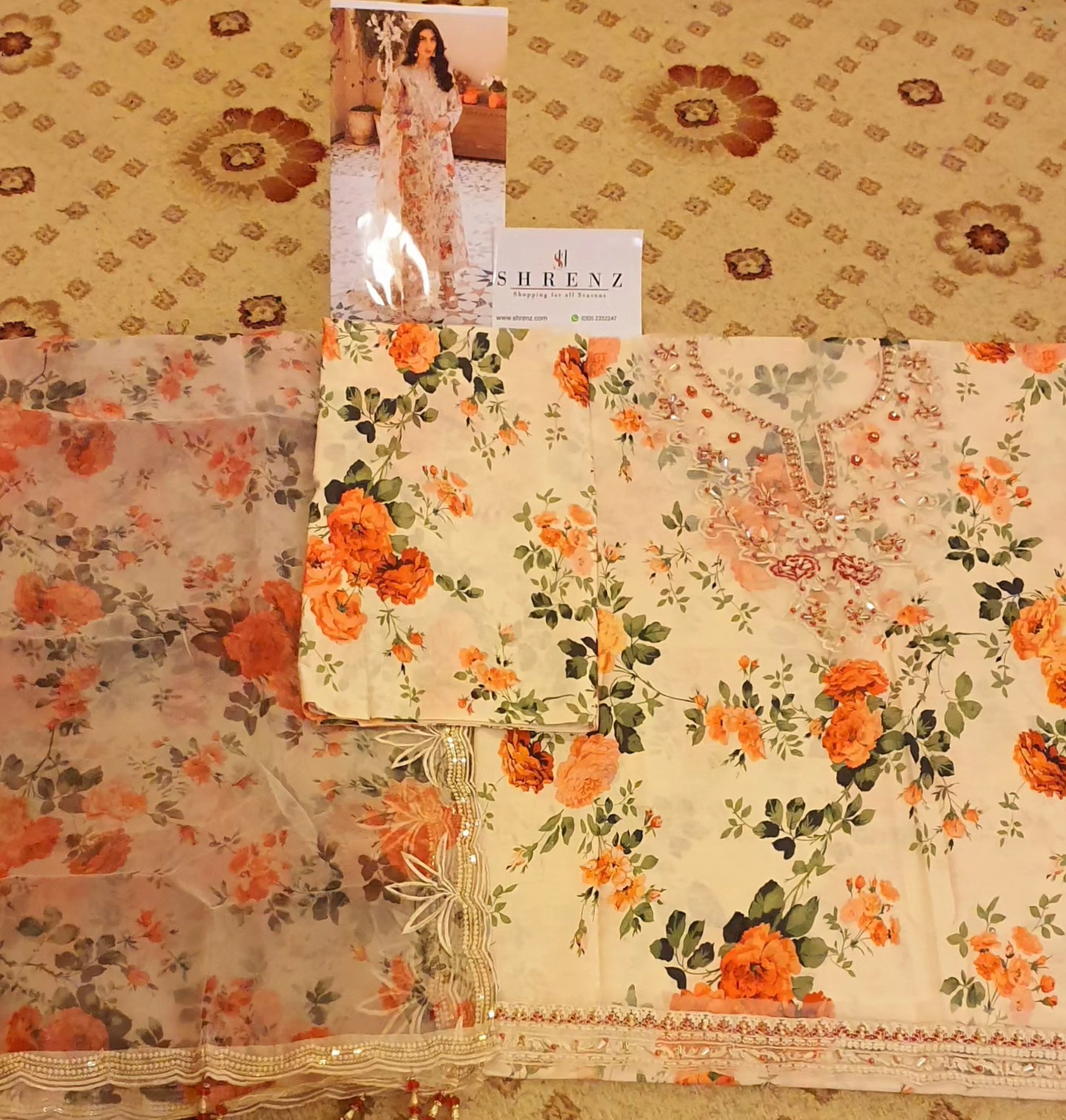 Vanya Off White Luxury Lawn Collection Replica
