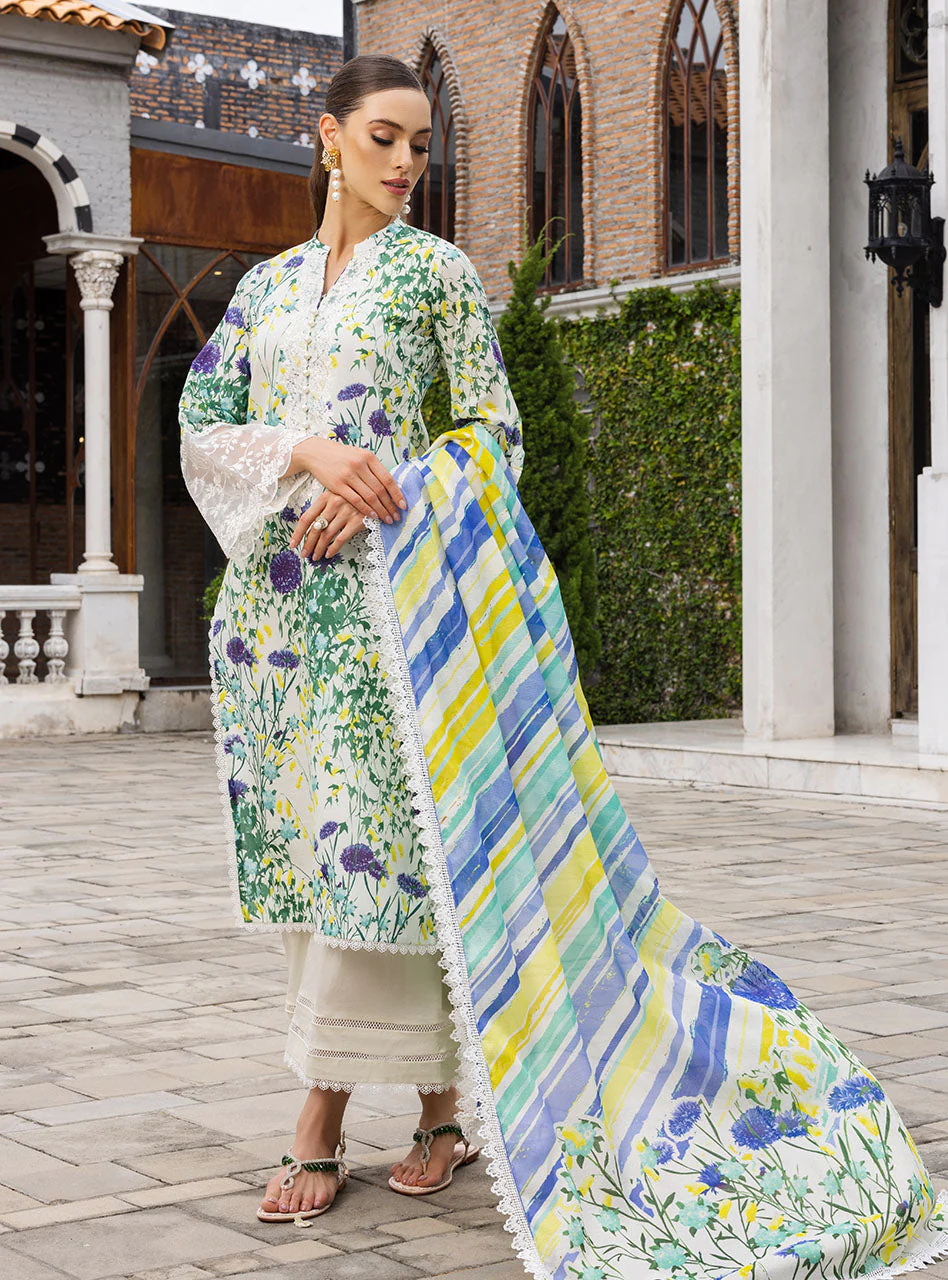 Zainab Chottani White Luxury Lawn Collection Replica