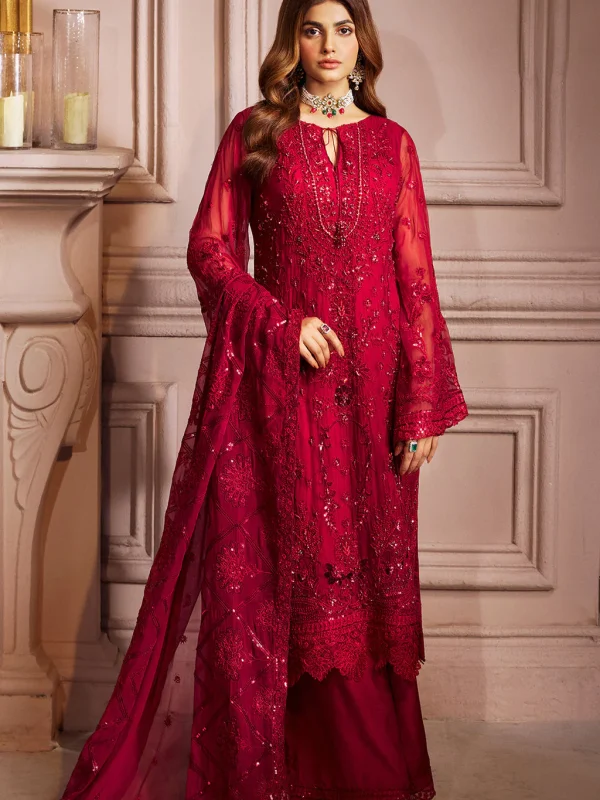 Emaan Adeel Red Formal Collection Net Replica