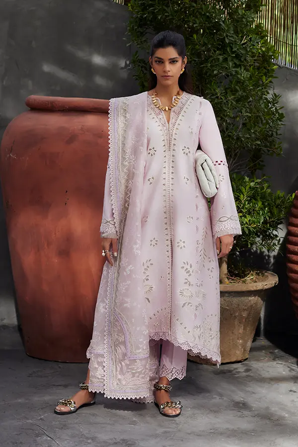 Suffuse Pink Luxury Lawn Collection Replica - Image 3