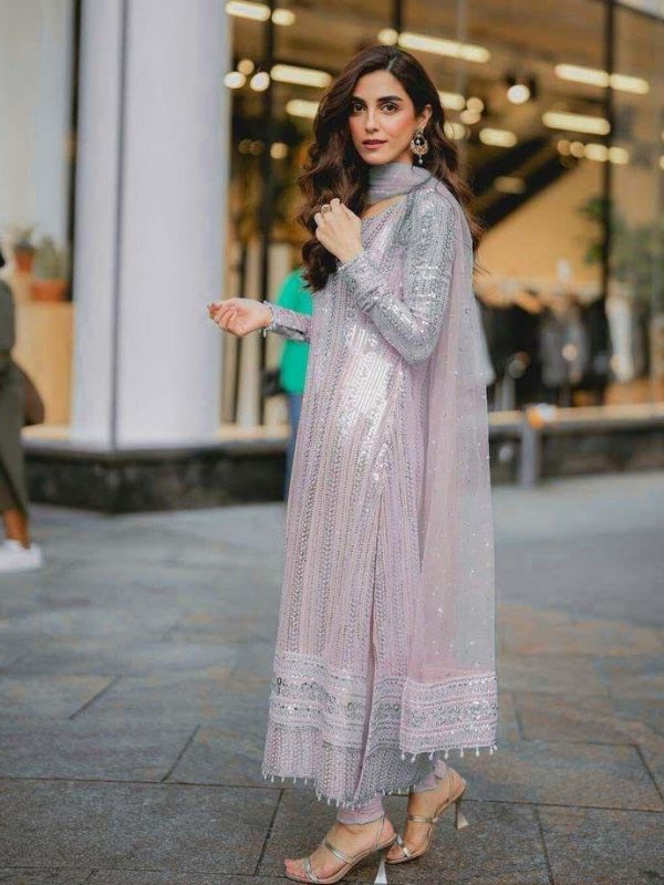 Maya Ali Pink Formal Collection Chiffon Replica