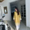 Shrenz Yellow Luxury Lawn Collection