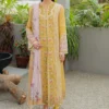 Qalamkar Yellow Luxury Lawn Collection Replica