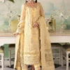 Gulaal Yellow Net Formal Collection Replica