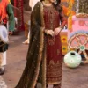 Asim Jofa Maroon Chiffon Formal Collection Replica