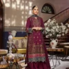 Asim Jofa Maroon Organza Collection Replica