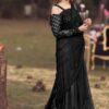 Shrenz Black Saree Exclusive Collection Net Replica