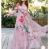 Lulusar Pink Digital Printed Silk Formal Collection Replica