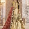 "Coral By Maria B"Skin Bridal Gharara Collection Net Replica