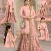 Maria B Pink Bridal Gharara Collection Net Replica