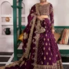 Gulaal Purple Bridal Collection Net Maxi Replica