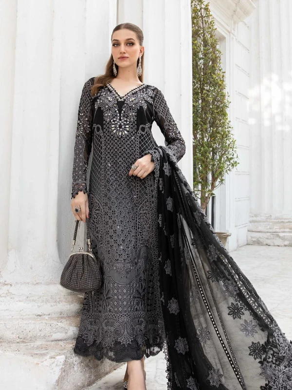 Maria B Black Formal Collection Chiffon Replica