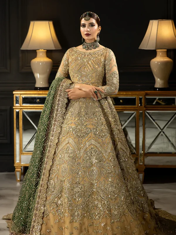 Imrozia Yellow Bridal Collection Net Replica