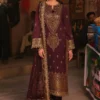 Asim Jofa Maroon Formal Collection Chiffon Replica