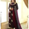 Afrozeh Maroon Formal Collection Velvet Replica