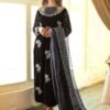 Afrozeh Black Formal Collection Micro Velvet Replica