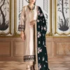 Zainab Chottani Skin Brocade Tissue Formal Collection Replica Green Shawl