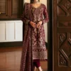 Gulaal Maroon Formal Collection Chiffon Replica