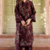 Farasha Maroon Digital Printed Khaddar Collection Replica