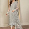 Zarif Silver Formal Net Collection Replica