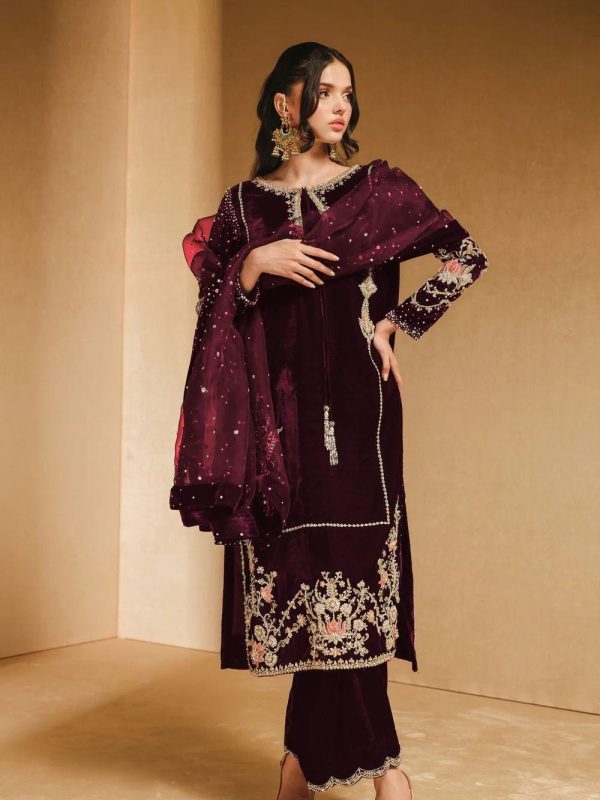 Khakaa Burgundy Formal Collection Velvet Replica