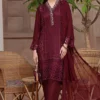 Guzel Maroon Formal Collection Chiffon Replica