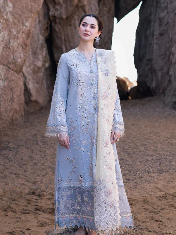 Qalamkar Blue Luxury Lawn Collection Replica