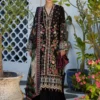 Faiza Saqlain Black Luxury Lawn Collection Replica