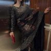 Shrenz Black Sequence Exclusive Organza Saree Replica