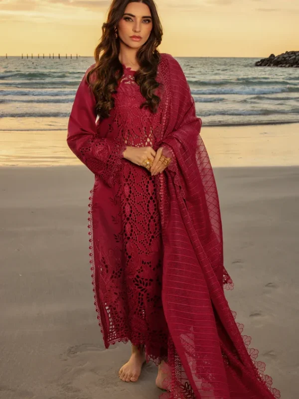 Rang Rasiya Red Luxury Lawn Collection Replica
