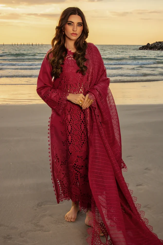 Rang Rasiya Red Luxury Lawn Collection Replica