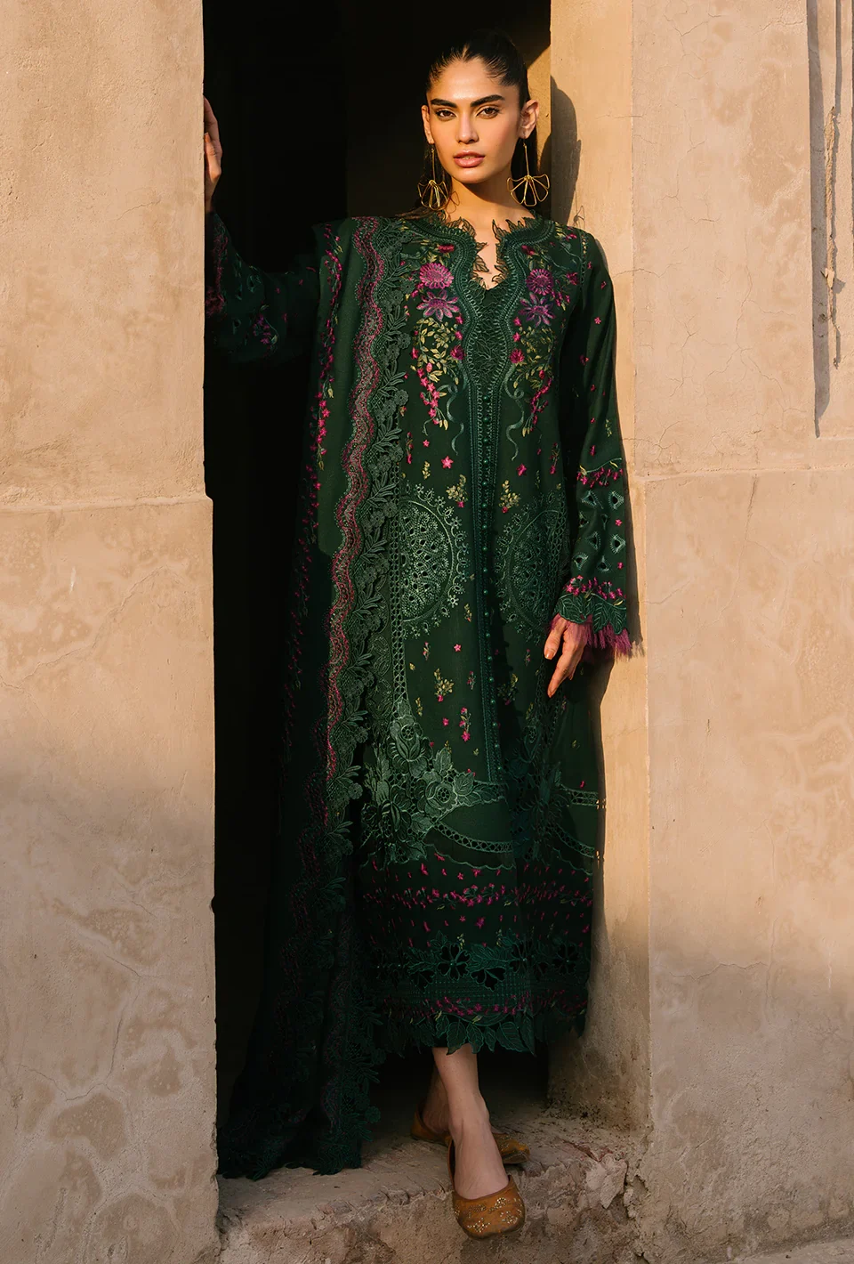 Bin Ilyas Green Luxury Lawn Collection Replica