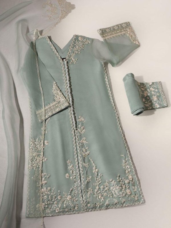 Agha Noor Mint Green Formal Collection Organza Replica