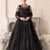 Akbar Aslam Black Bridal Collection Net Replica