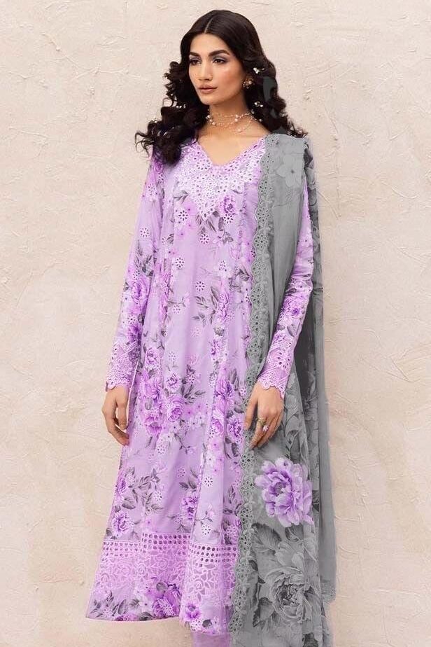 Iznik Purple Luxury Printed Lawn Collection Replica