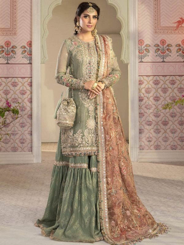 Maria B Green Gharara Exclusive Master Replica
