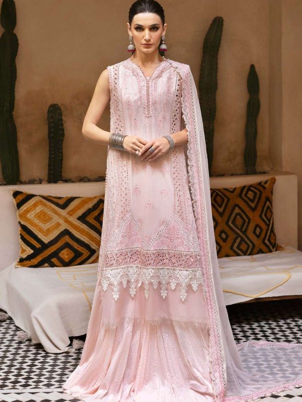 Maria B Baby Pink Luxury Lawn Collection Replica